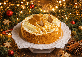 Торт с имбирным печеньем