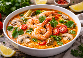 Том Ям с креветками